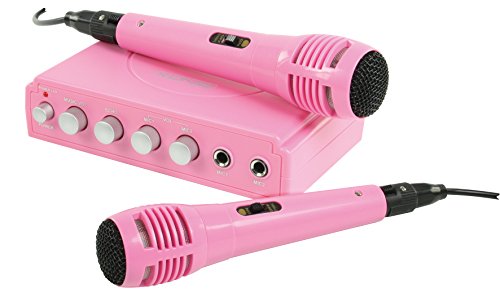 Algopix Similar Product 7 - König HAV-KM11P Karaoke Mixer Pink