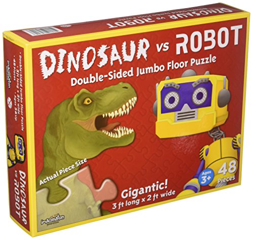 Algopix Similar Product 2 - 48Piece Dinosaur vs Robot Reversible