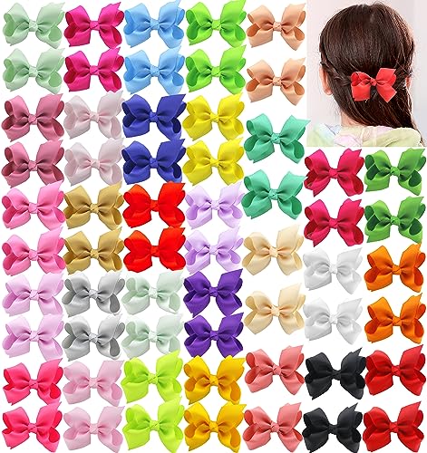 Algopix Similar Product 16 - 60Pcs 3 Inch Hair Bows For Toddler