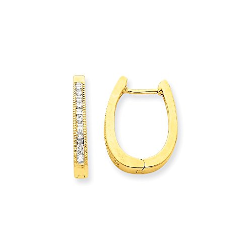 Algopix Similar Product 10 - 14k Diamond Hoop Earrings