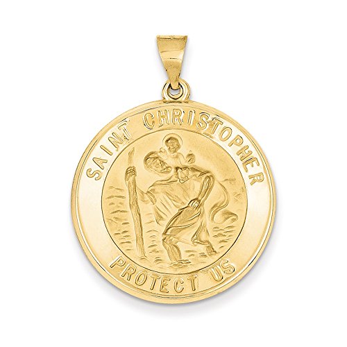 Algopix Similar Product 8 - 14k Saint Christopher Medal Pendant