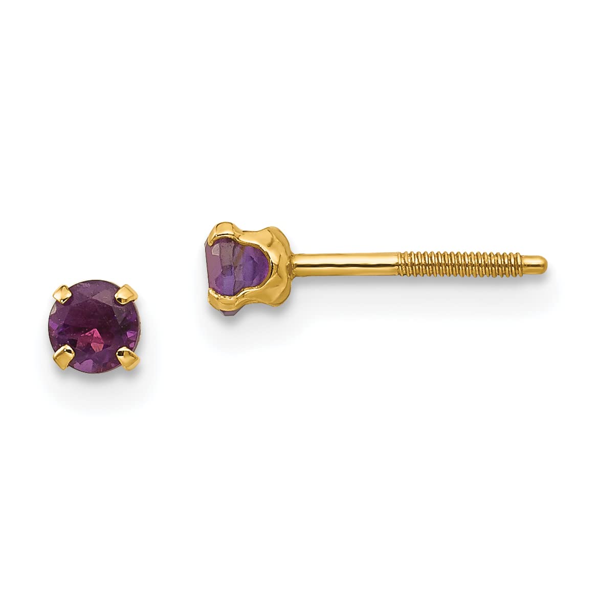 Algopix Similar Product 3 - 14k Madi K 3mm Amethyst Earrings