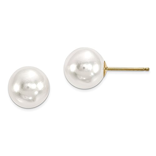 Algopix Similar Product 15 - 14k 89mm Round White Saltwater Akoya