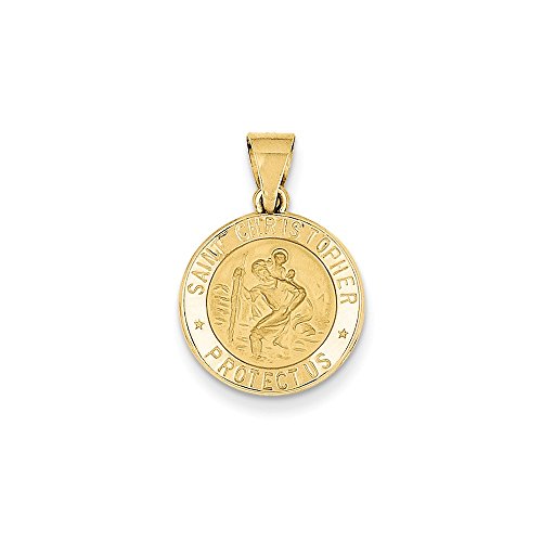 Algopix Similar Product 10 - 14k Polished and Satin St Christopher