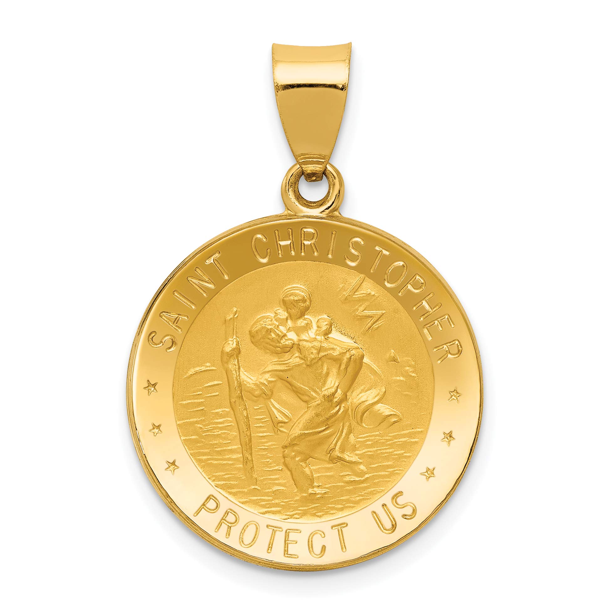 Algopix Similar Product 20 - 14k Polished and Satin St Christopher