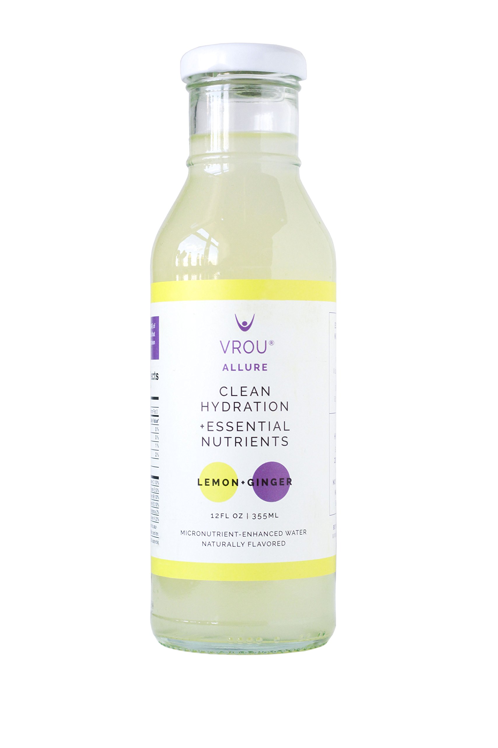 Algopix Similar Product 2 - VROU Water Lemon Ginger 12 Fluid