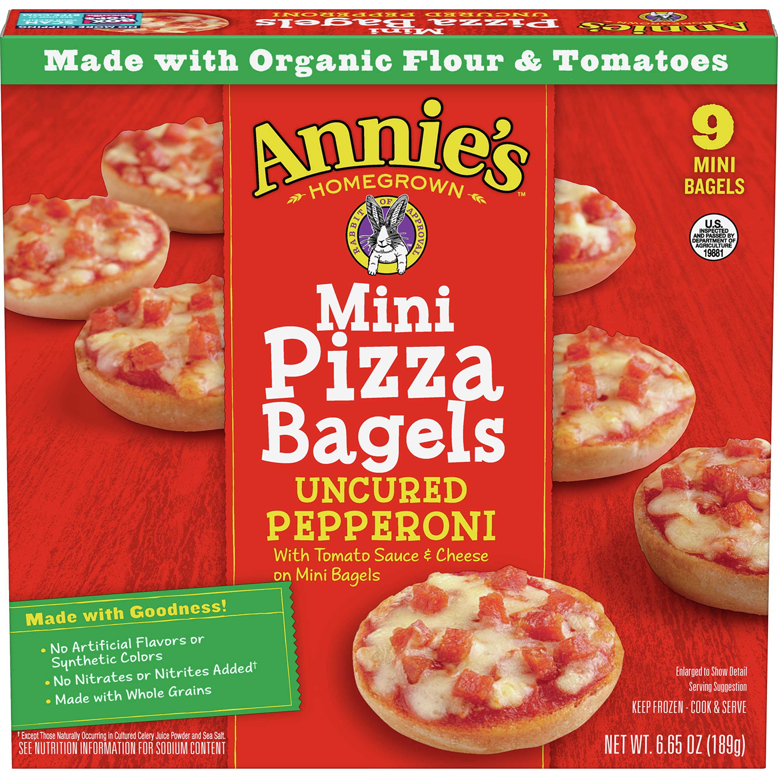 Algopix Similar Product 3 - Annies Mini Frozen Pizza Bagels