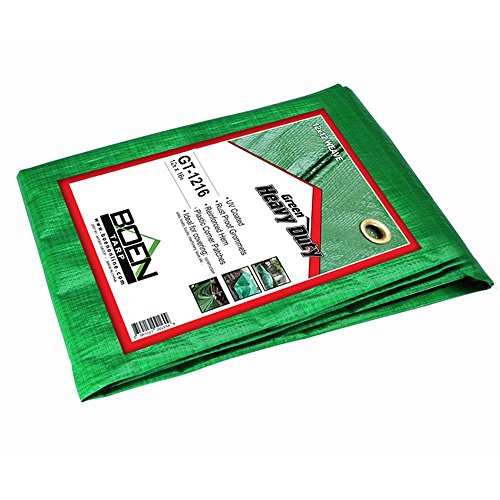 Algopix Similar Product 14 - Tarp, 12x12 Weave, 12' x 16', Green