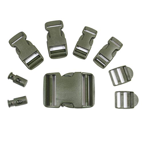 Algopix Similar Product 19 - Mil-Tec 9 Piece Olive Green Buckle Set
