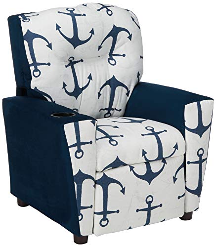Algopix Similar Product 9 - Kidz World Anchors Navy Kids Recliner