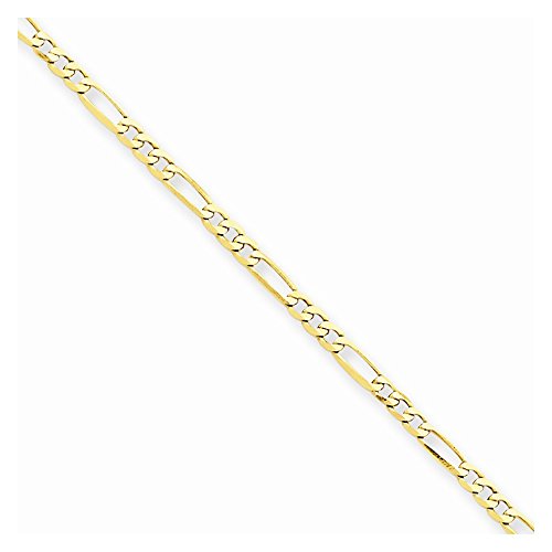Algopix Similar Product 14 - 10 Inch 14k Gold Polished Figaro Link