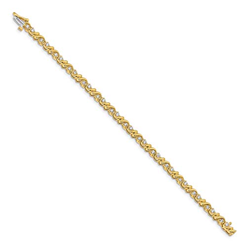 Algopix Similar Product 18 - 14k Yellow Gold HI SI2 Diamond tennis