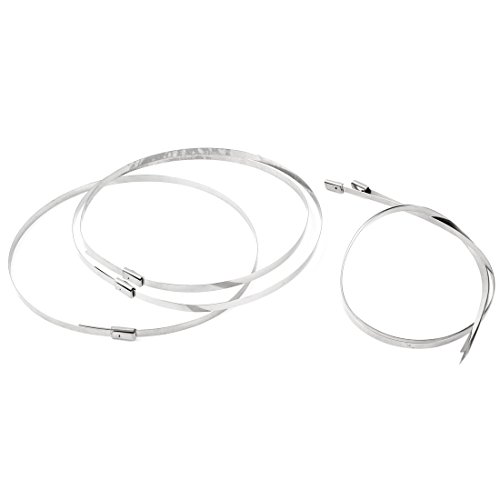 Algopix Similar Product 20 - uxcell Stainless Steel Cable Pipe Tie