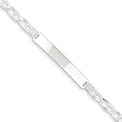 Algopix Similar Product 18 - Sterling Silver Anchor Link ID Bracelet