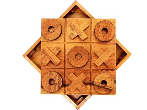 Algopix Similar Product 4 - BSIRI Wooden Tic Tac Toe Game  Brain