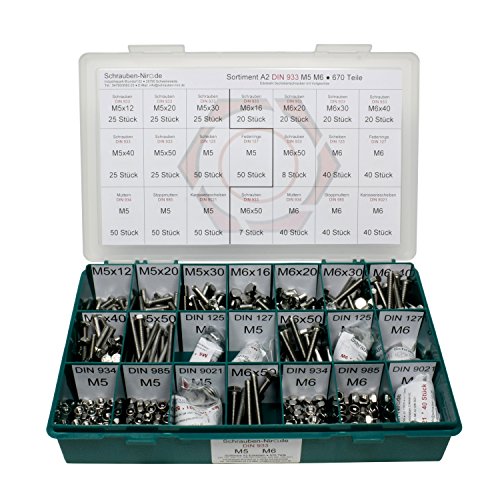 Algopix Similar Product 14 - Set 670 pcs M5  M6 Hexagon Head