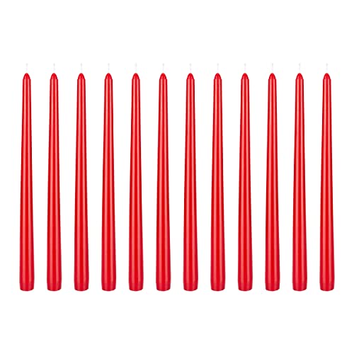 Algopix Similar Product 2 - Mega Candles 12 pcs Unscented Red Taper
