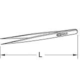 Algopix Similar Product 19 - KS TOOLS Stainless Steel Tweezer