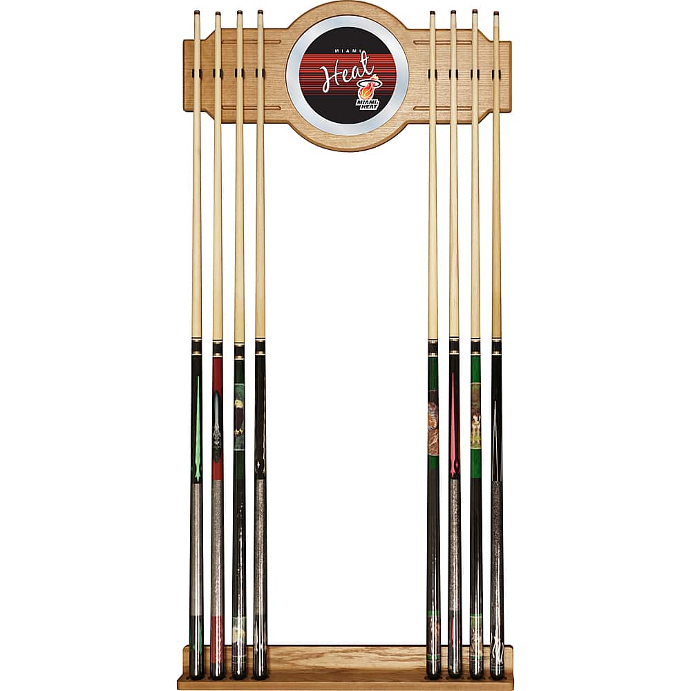 Algopix Similar Product 1 - NBA Miami Heat Cue Rack with Mirror