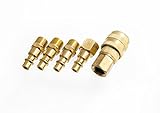 Algopix Similar Product 11 - 5 PC Solid Brass AIR LINE Tools Quick