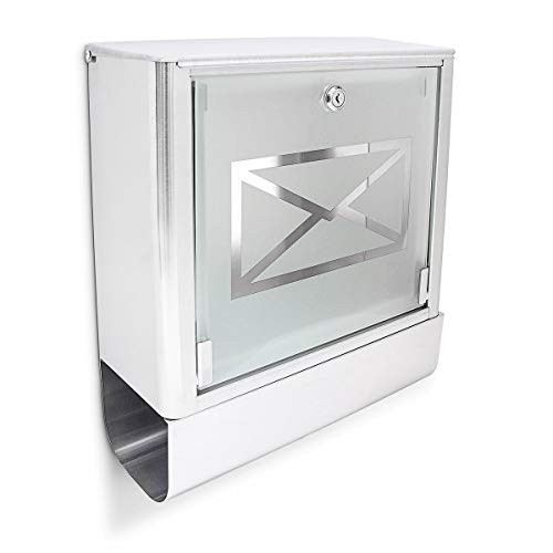 Algopix Similar Product 3 - Relaxdays Stainless Steel Letter Post