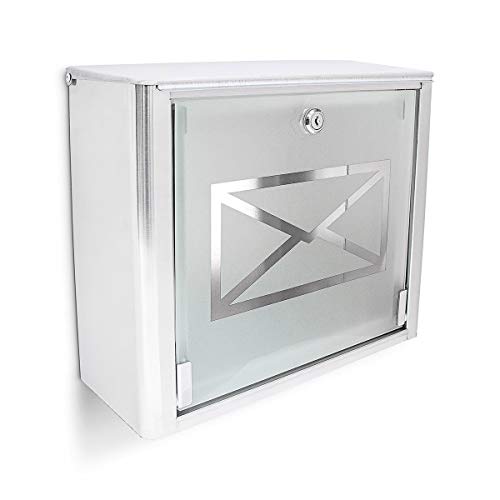 Algopix Similar Product 9 - Relaxdays Stainless Steel Mailbox with