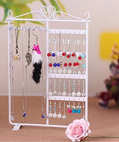Algopix Similar Product 20 - Metal White Jewelry Organizer for
