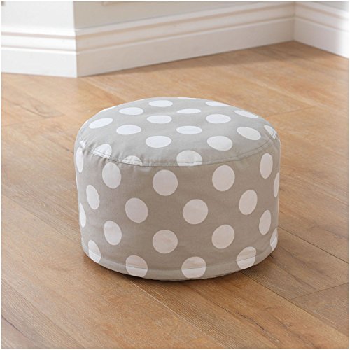 Algopix Similar Product 4 - KidKraft Round Pouf Gray with White