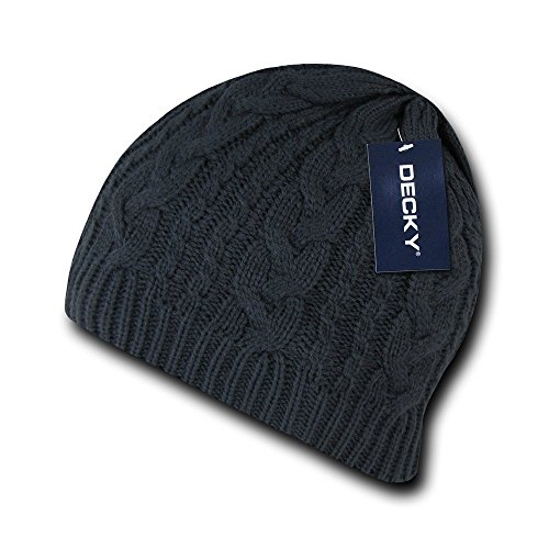 Algopix Similar Product 6 - DECKY Braidy Knit Beanie, Charcoal
