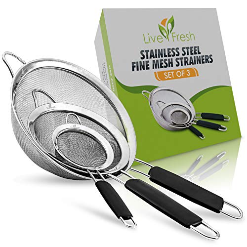 Algopix Similar Product 17 - LiveFresh Fine Mesh Strainer Set  Rust