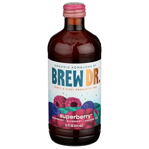 Algopix Similar Product 4 - Brew Dr. Kombucha Superberry, 14 fl oz