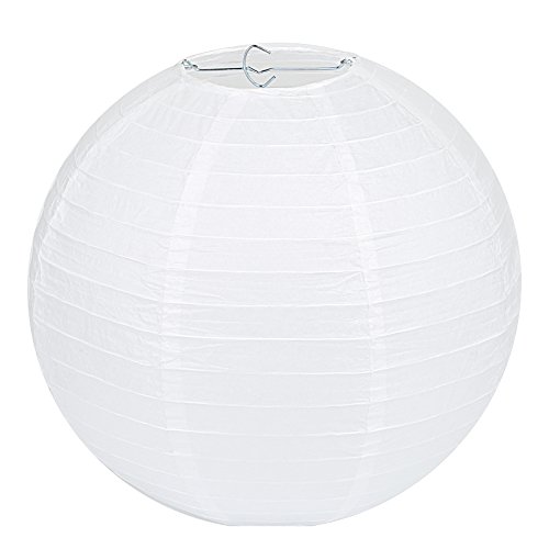 Algopix Similar Product 17 - LIHAO 8 Inch White Round Paper Lanterns
