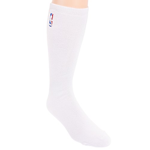 Algopix Similar Product 2 - NBA Mens Logoman Crew Socks (White)