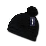 Algopix Similar Product 1 - DECKY Pom Pom Acrylic Beanie, Black