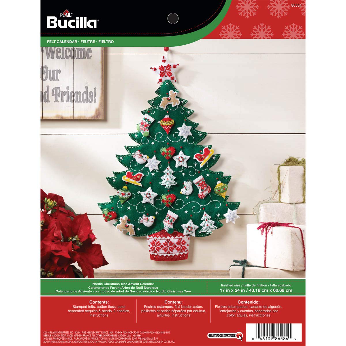 Algopix Similar Product 12 - Bucilla Felt Applique Advent Calendar