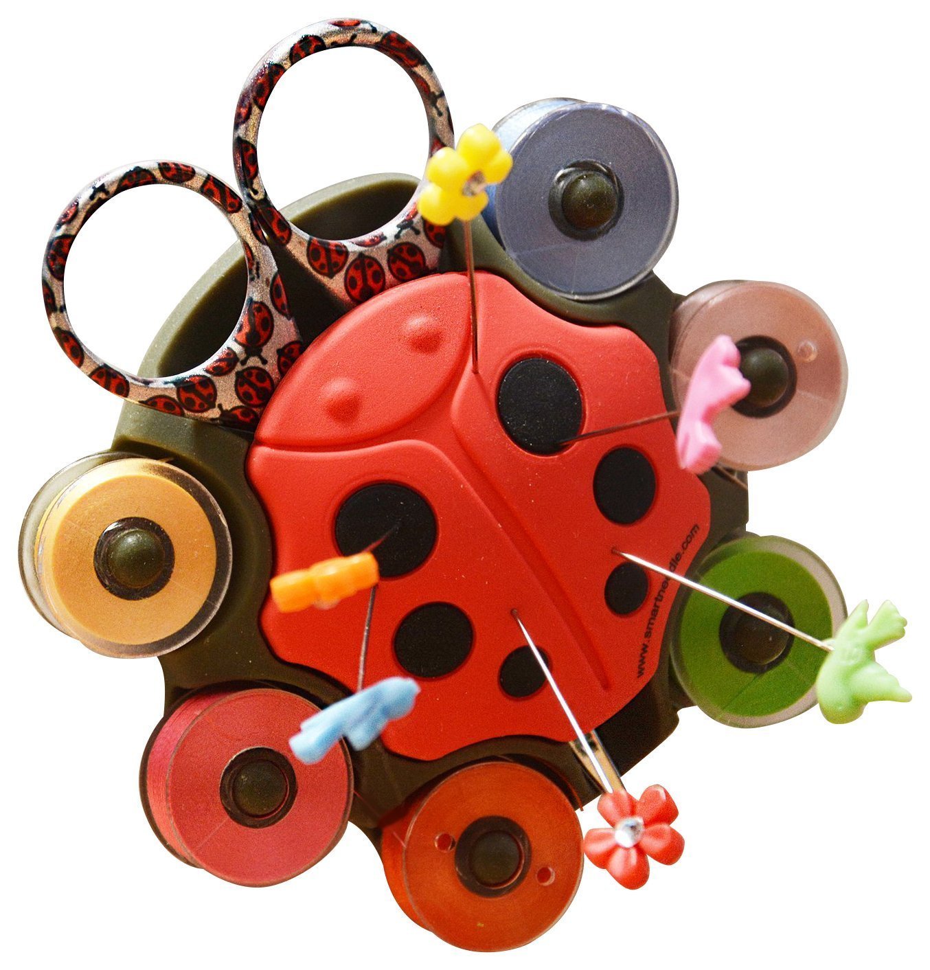 Algopix Similar Product 3 - Bobbin HolderLadybug Sewing Caddy