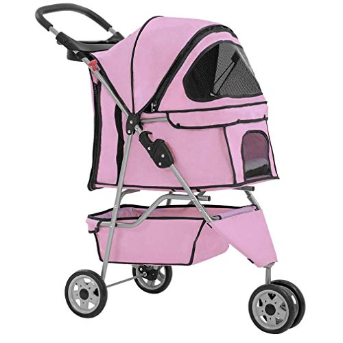 Algopix Similar Product 20 - BestPet 3 Wheels Pet Stroller Dog Cat