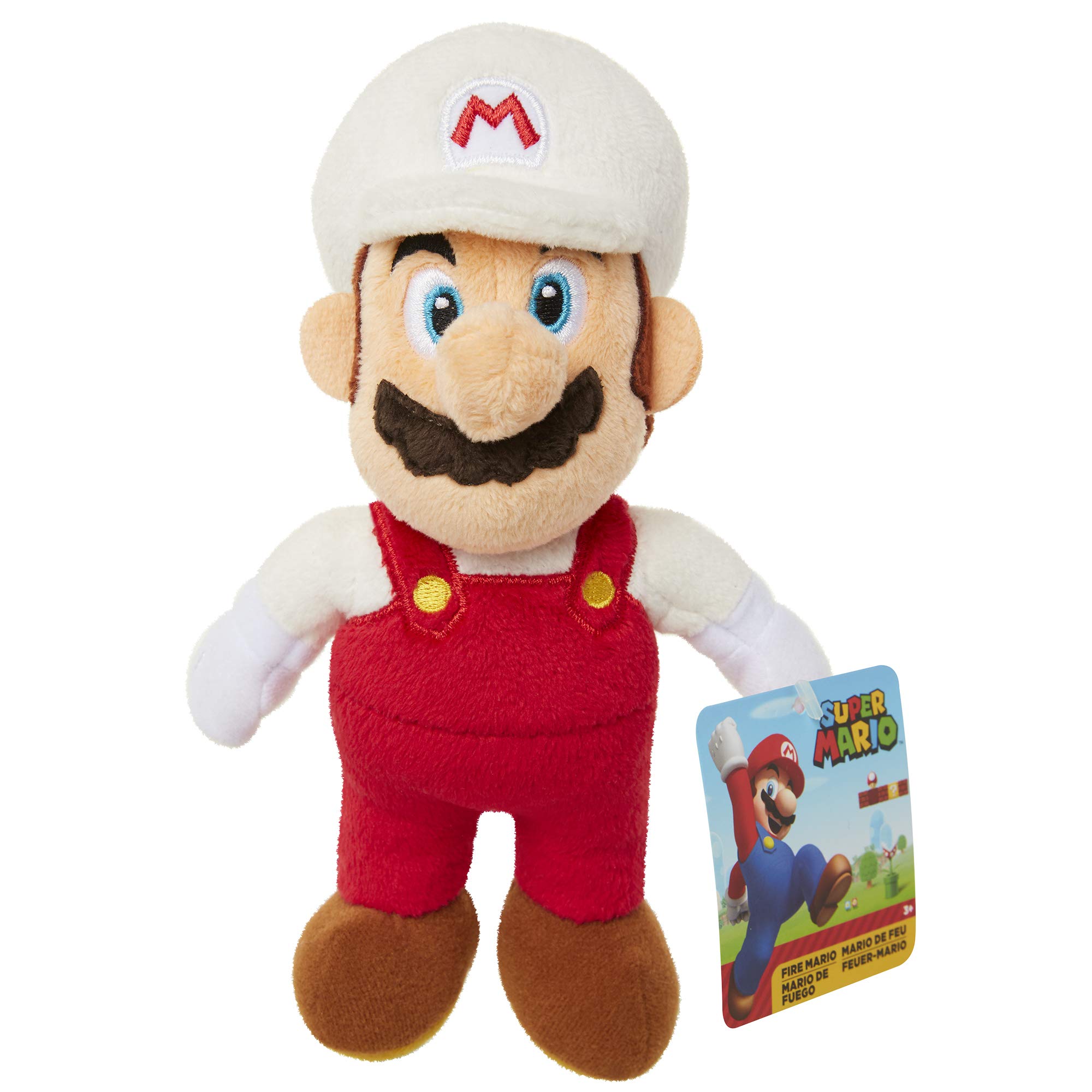 Algopix Similar Product 4 - SUPER MARIO Fire Mario 7.5 Inch Plush
