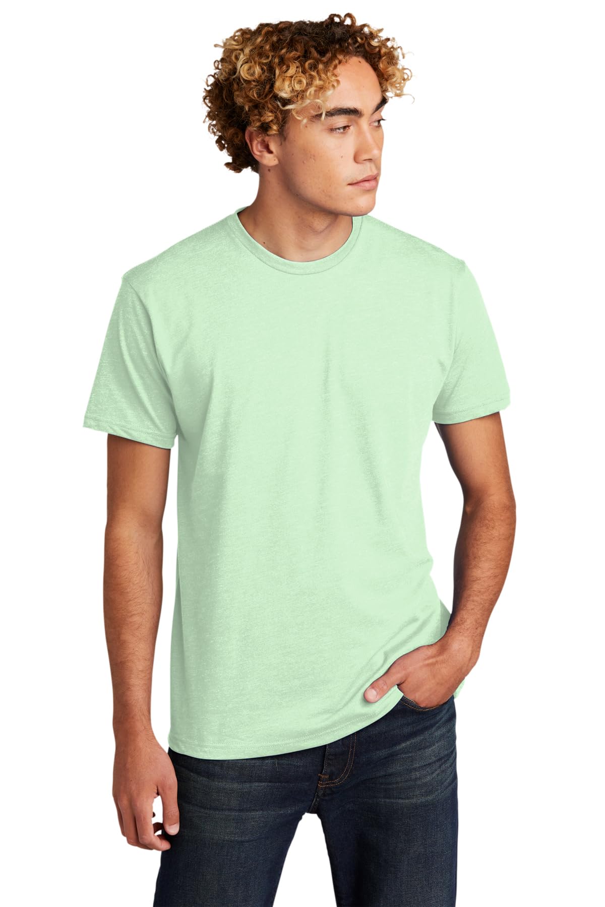 Algopix Similar Product 8 - Next Level Mens Premium Fitted CVC Crew
