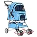 Algopix Similar Product 7 - New 4 Wheels Pet Stroller Cat Dog Cage