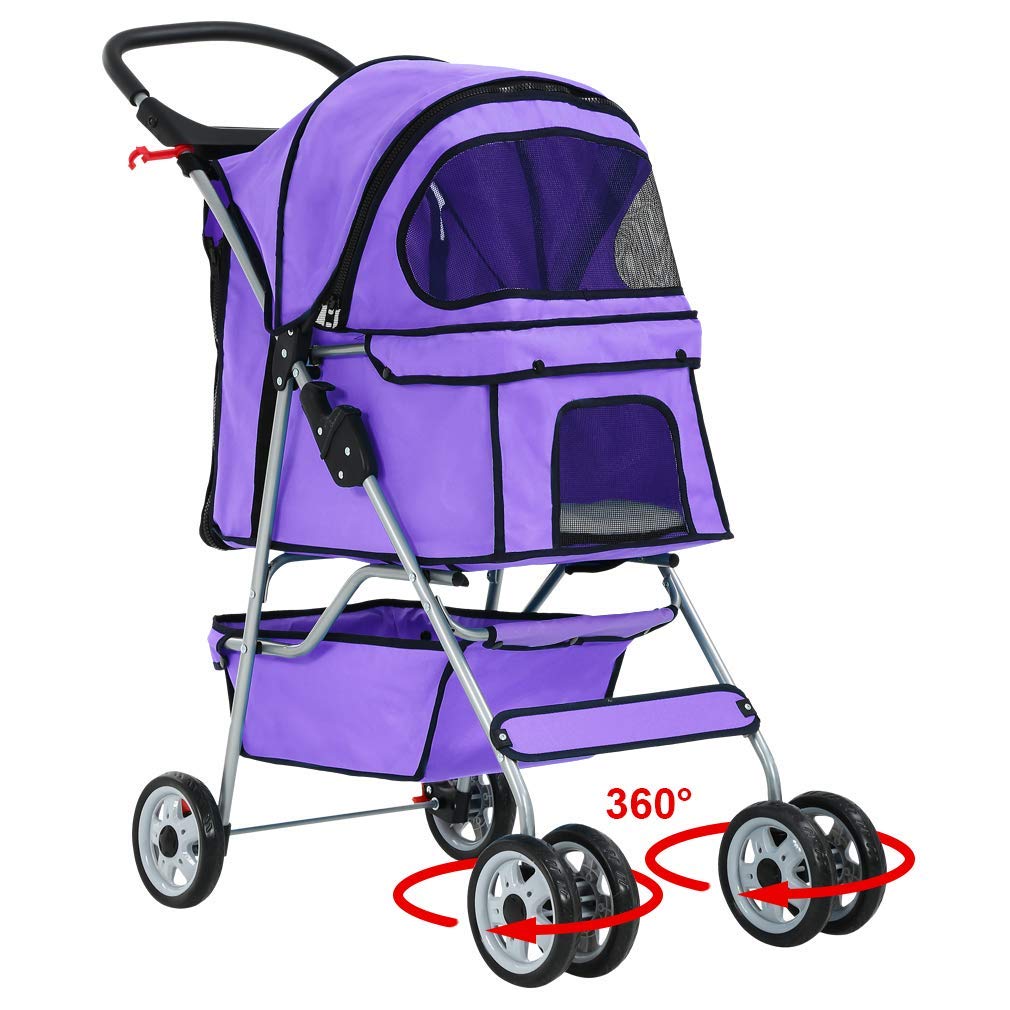 Algopix Similar Product 4 - BestPet Pet Stroller Cat Dog Cage