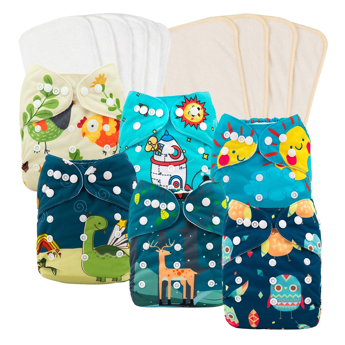 Algopix Similar Product 19 - babygoal Reusable Cloth Diapers 6
