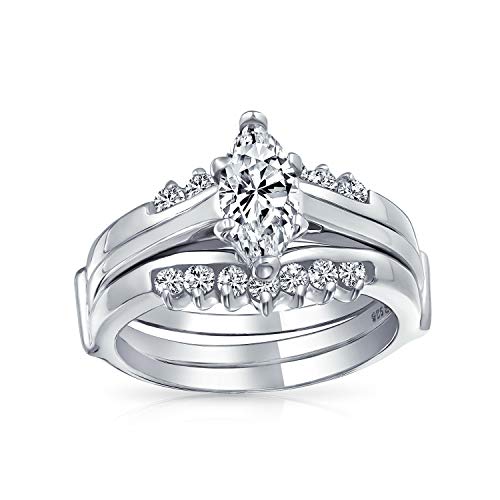Algopix Similar Product 11 - 25CT Solitaire Marquise AAA CZ Band