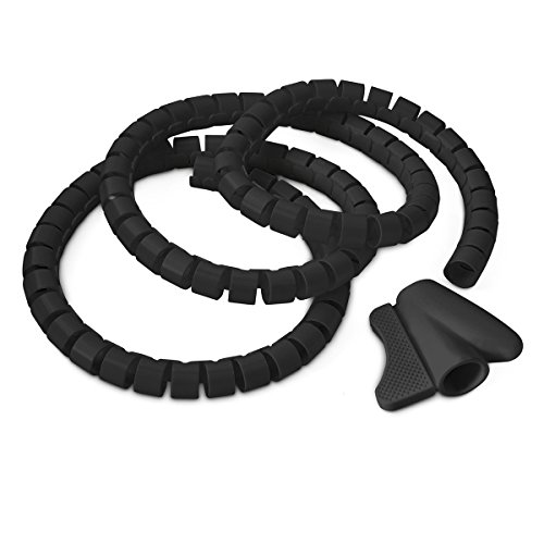Algopix Similar Product 4 - Relaxday Black Flexible Cable Cover