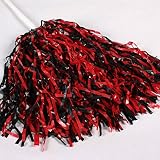 Algopix Similar Product 17 - Red & Black Spirit Pom Poms Qty 1