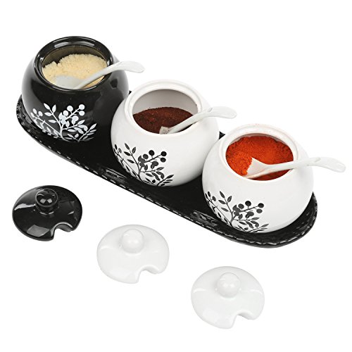 Algopix Similar Product 2 - MyGift 7oz Spice Jar Bowls Ceramic