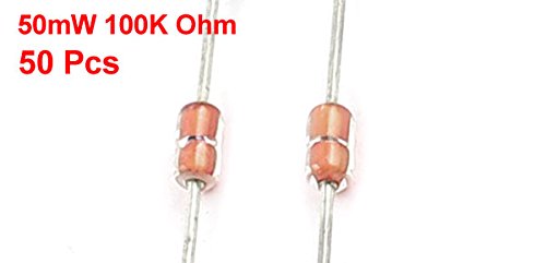 Algopix Similar Product 19 - uxcell 50pcs MF58 100K Ohm 3950B Glass