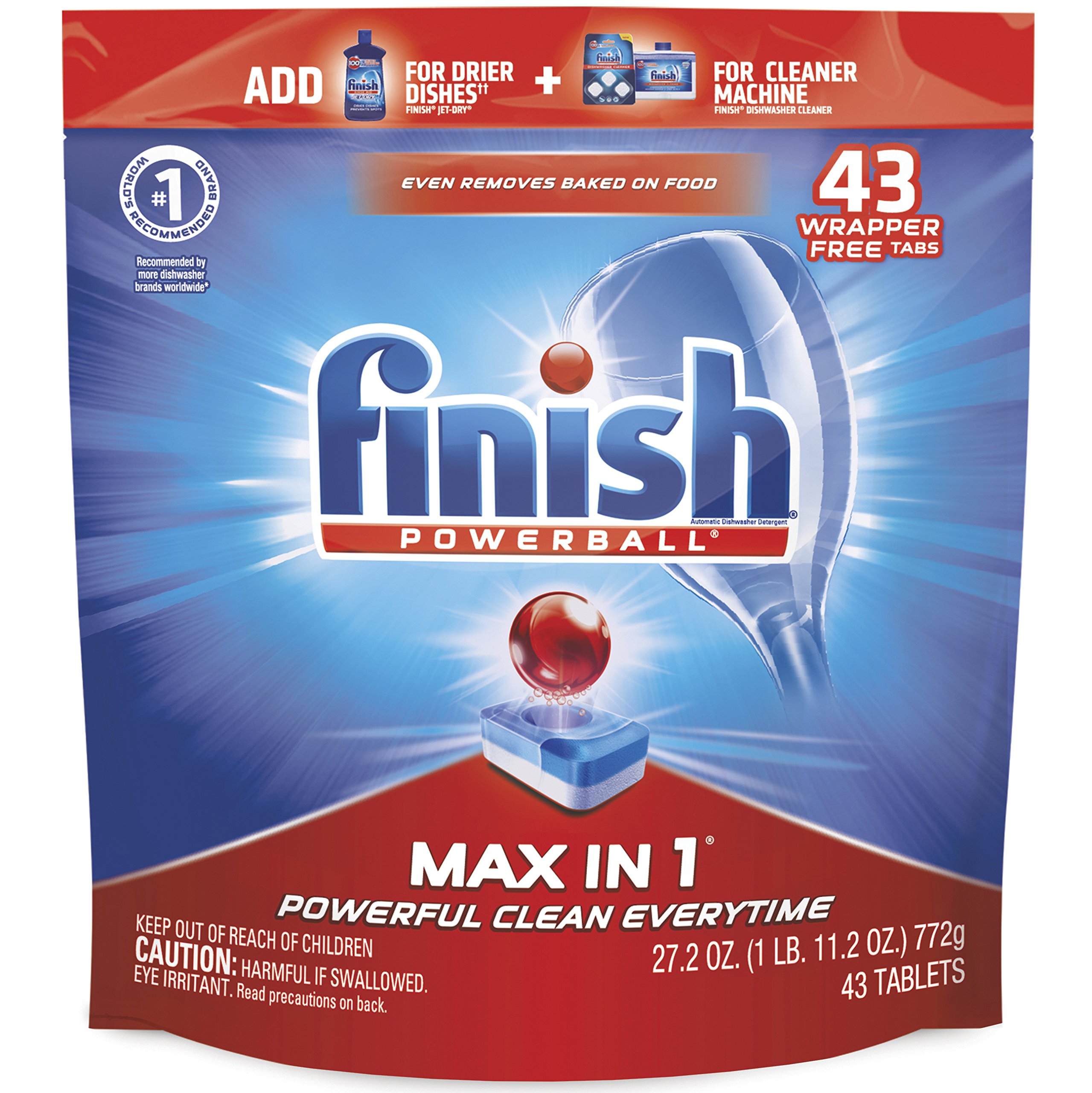 Algopix Similar Product 17 - Finish  Max in 1  43ct  Dishwasher