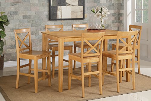 Algopix Similar Product 1 - 7 Pc pub Table set Table and 6 Kitchen