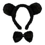 Algopix Similar Product 2 - SeasonsTrading Black Bear Ears  Bow